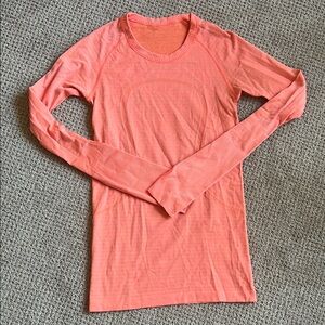Lululemon Orange LS Swiftly